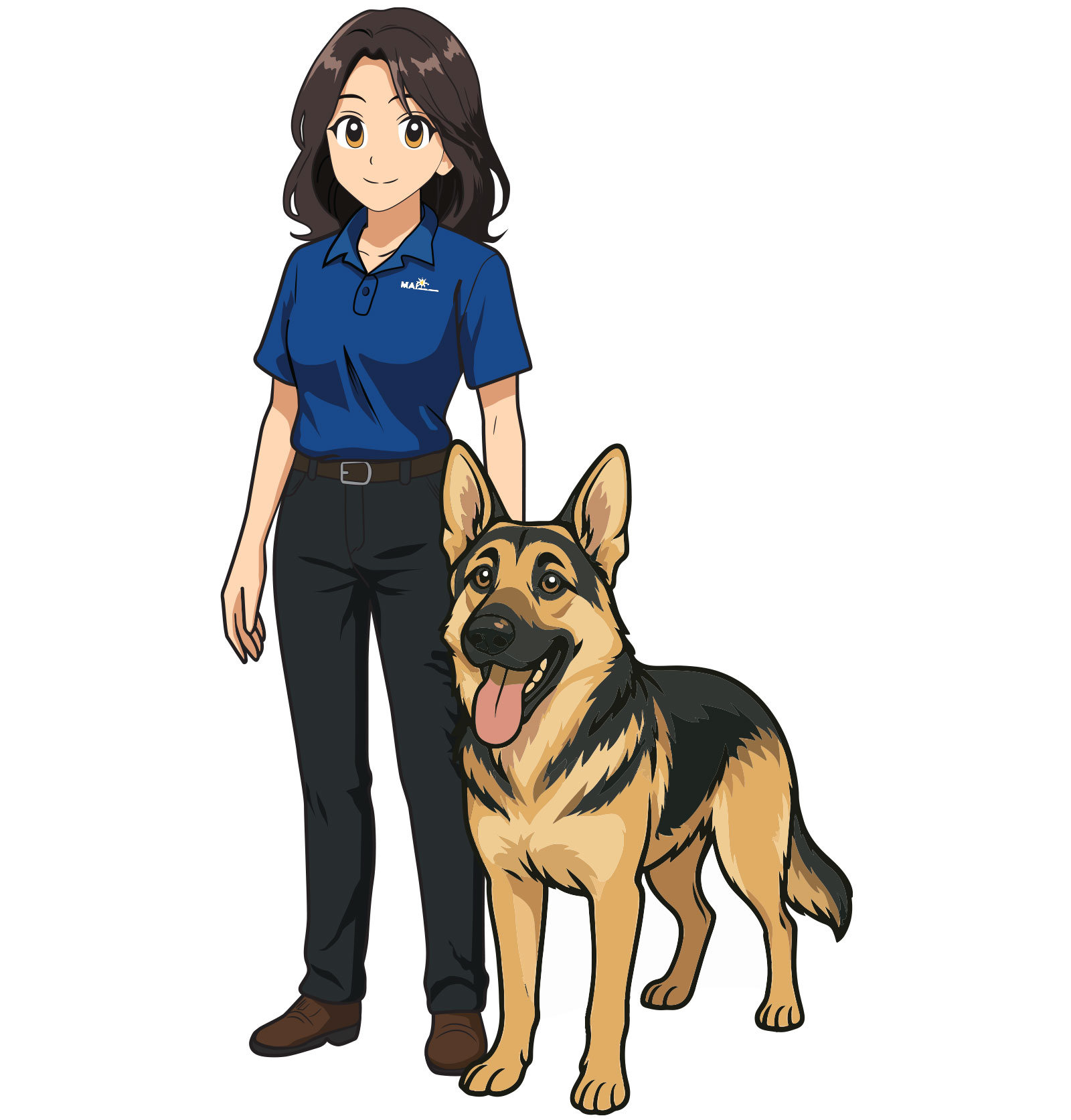 Ask Sarah and Titan character illustrations