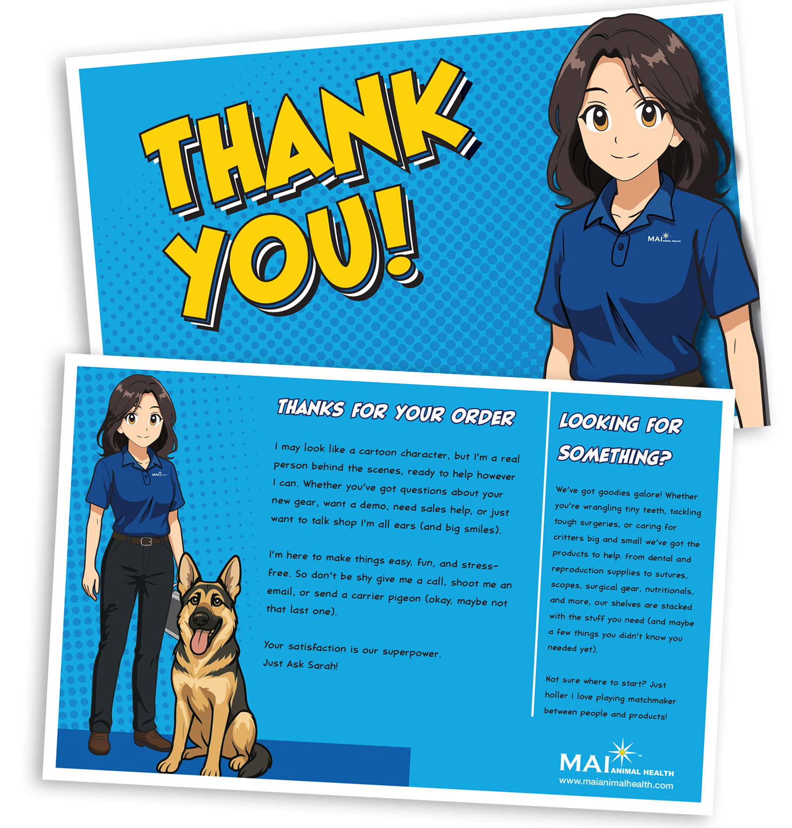 Ask Sarah thank you card design